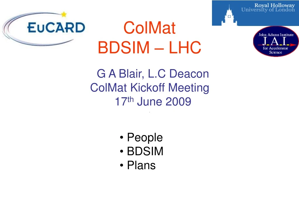 colmat bdsim lhc