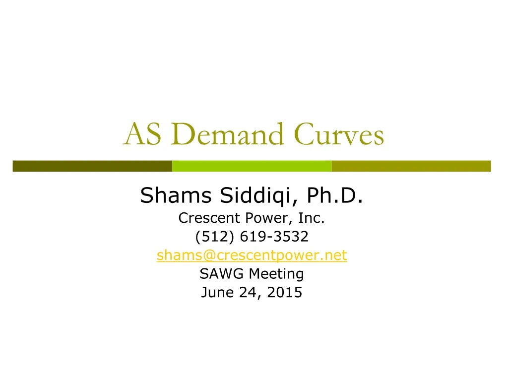 as demand curves