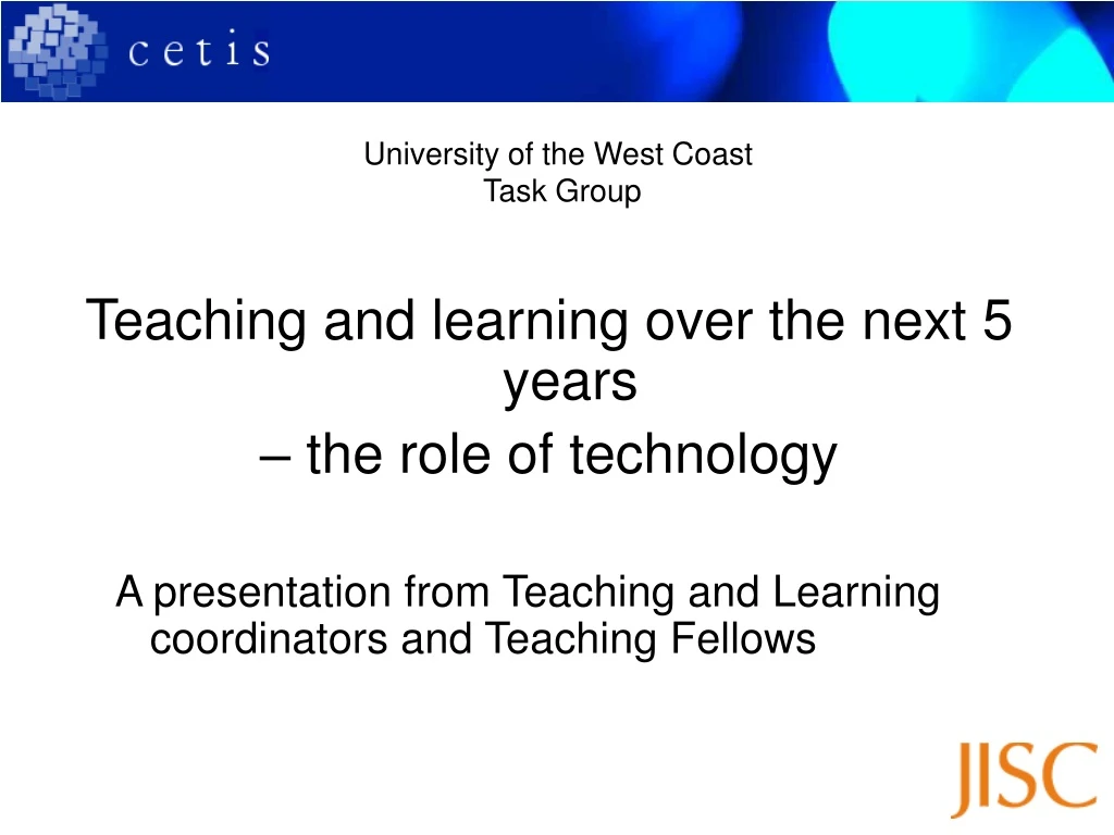 university of the west coast task group