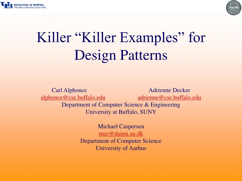 killer killer examples for design patterns