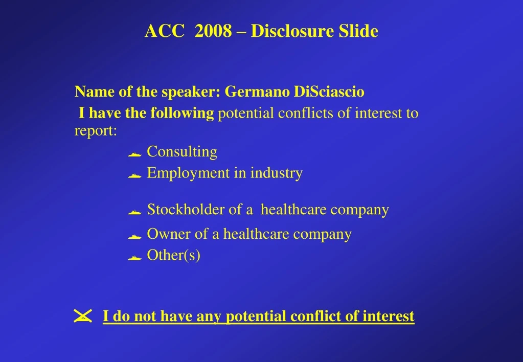 acc 2008 disclosure slide