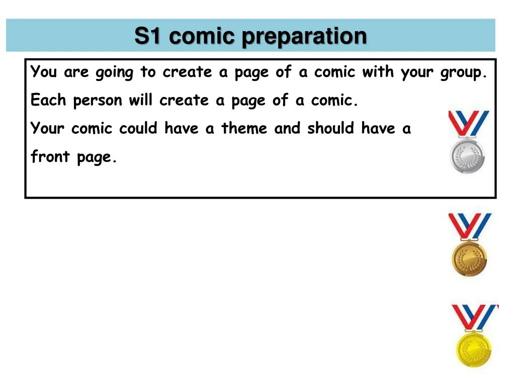 s1 comic preparation