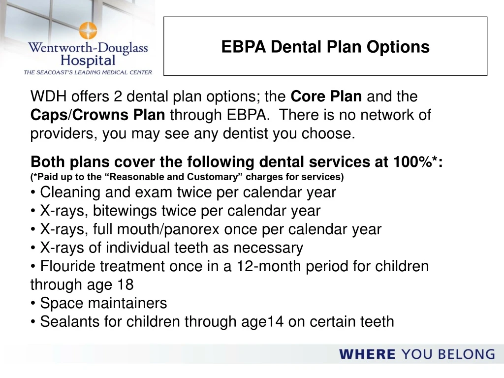 ebpa dental plan options