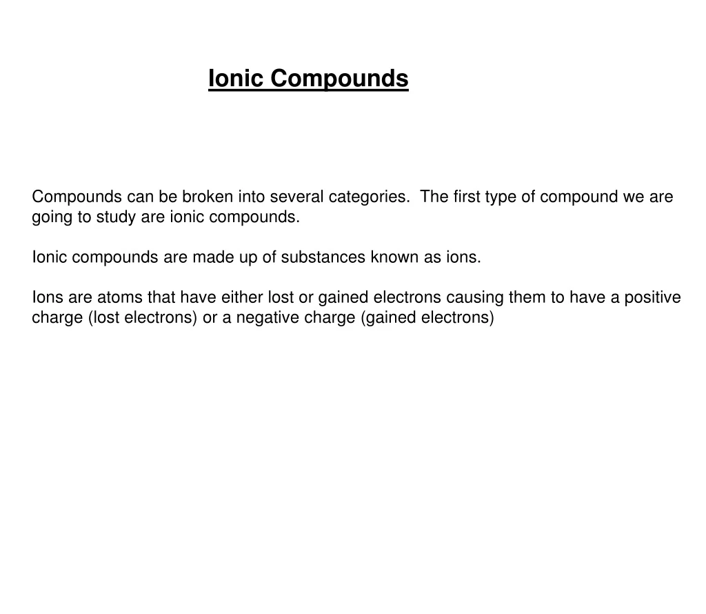 ionic compounds