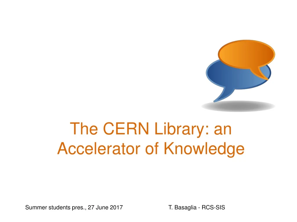 the cern library an accelerator of knowledge