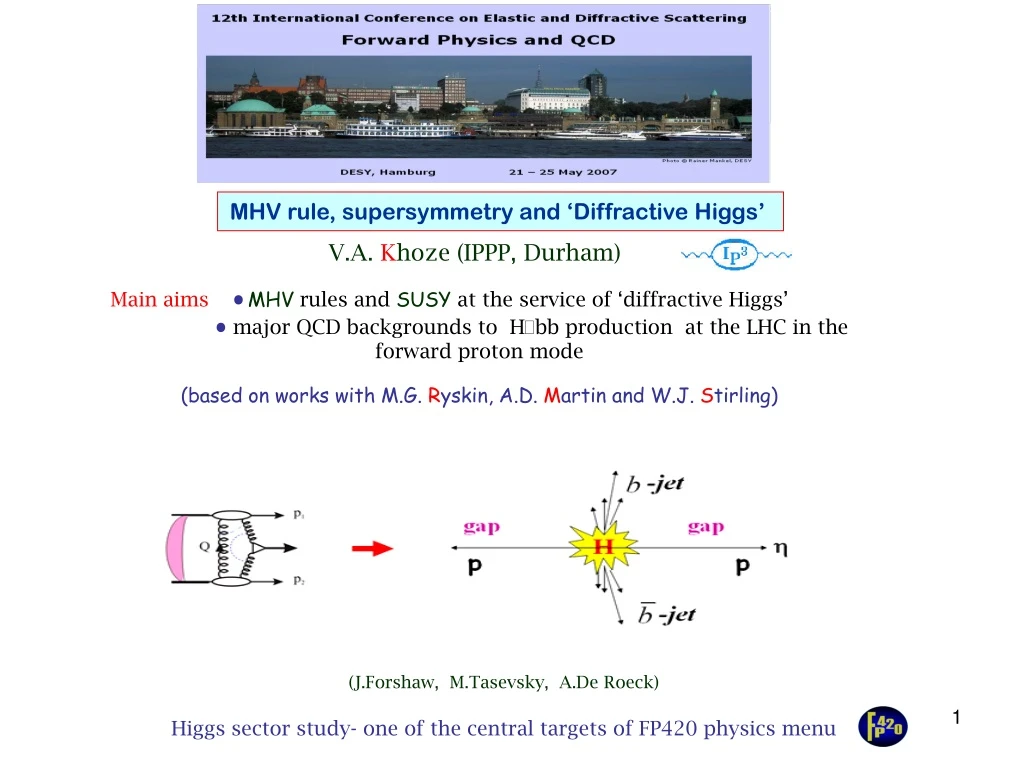 mhv rule supersymmetry and diffractive higgs