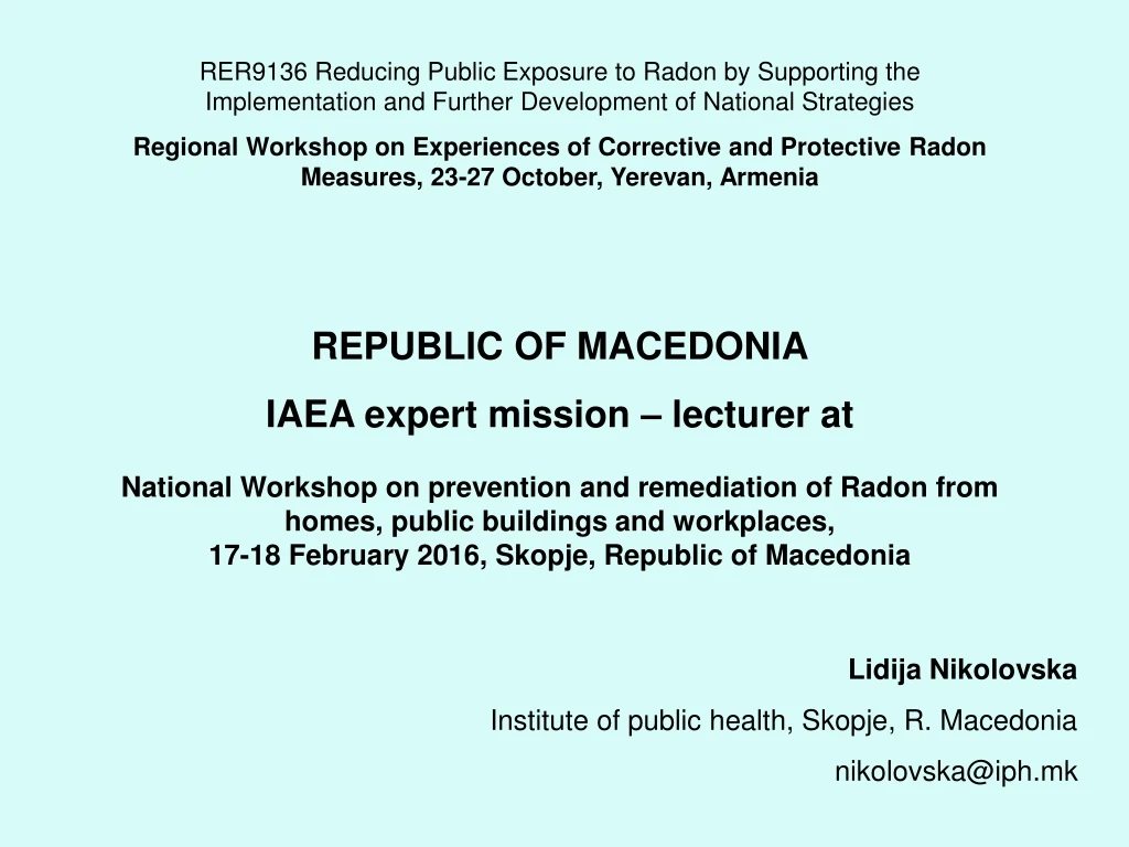 rer9136 reducing public exposure to radon