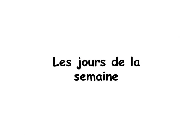 TEST YOUR READING SKILLS : See a day of the week written in French. Say what you think it is.