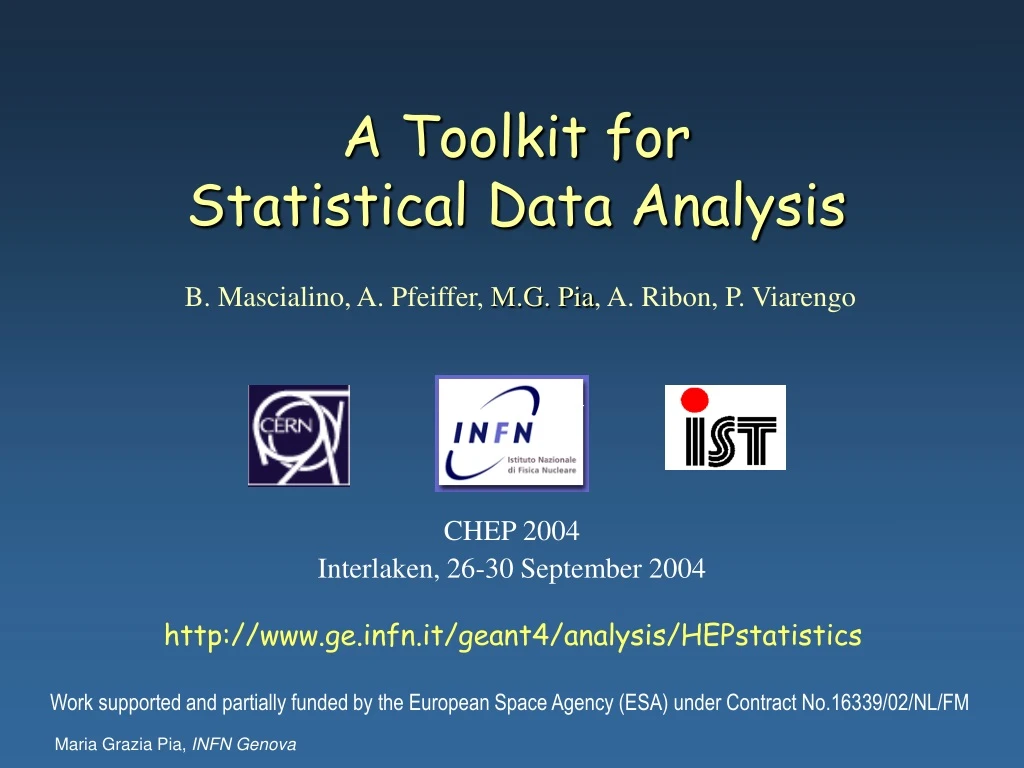 a toolkit for statistical data analysis