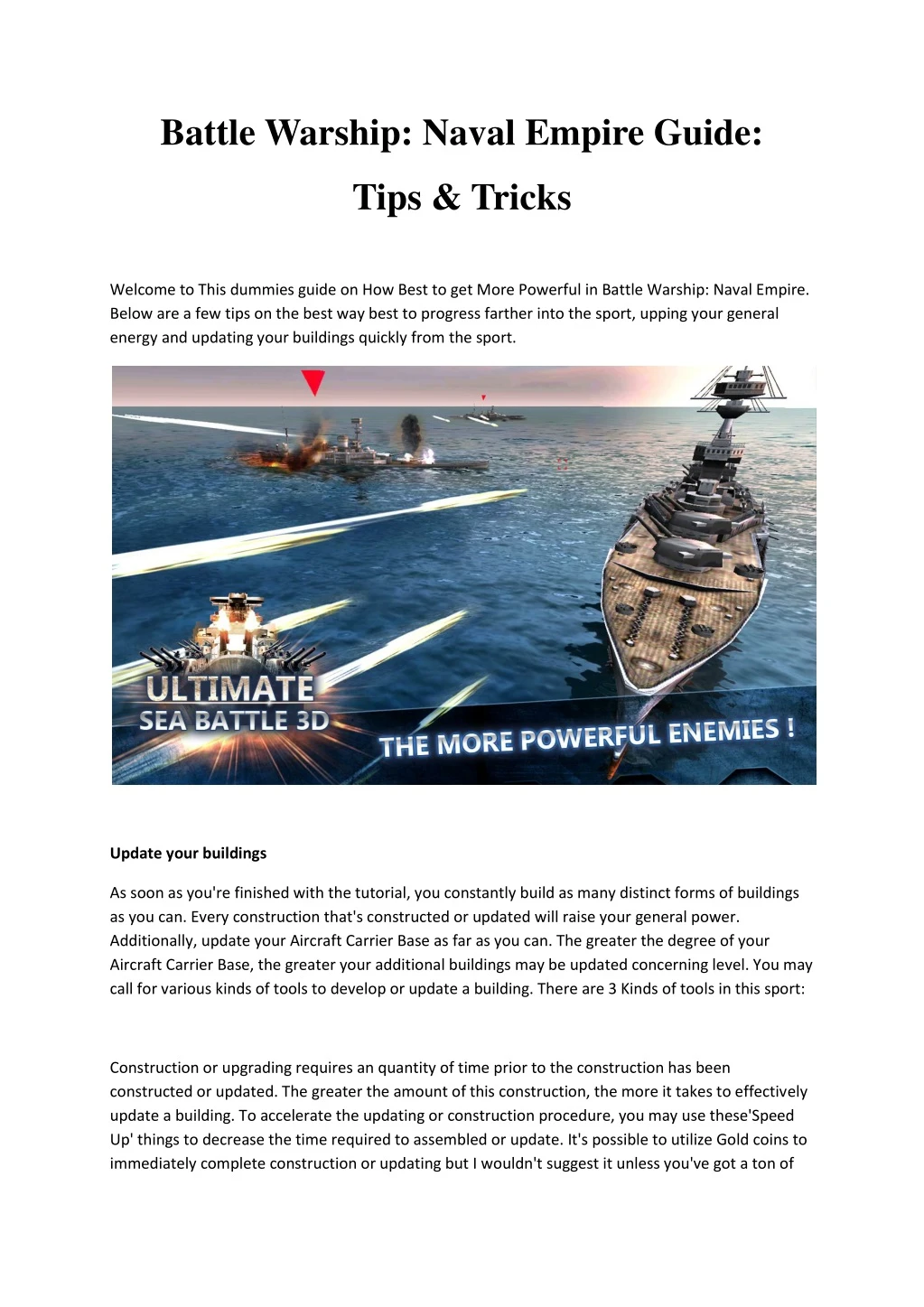 battle warship naval empire guide
