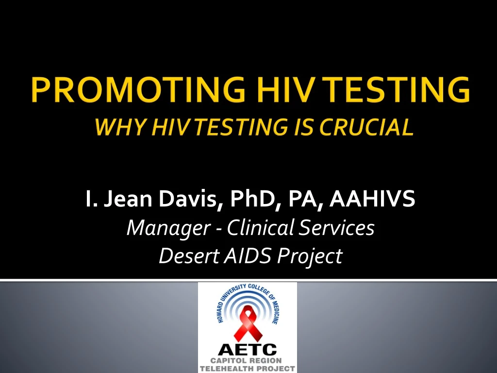 i jean davis phd pa aahivs manager clinical services desert aids project