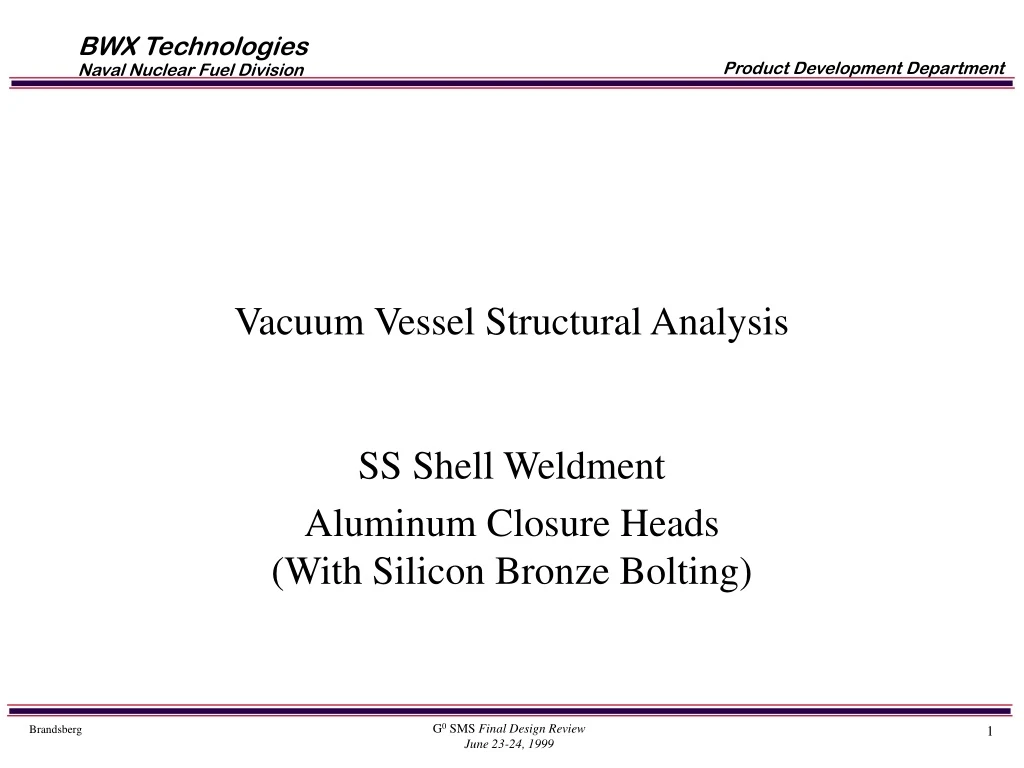 vacuum vessel structural analysis