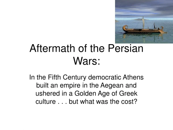 Aftermath of the Persian Wars: