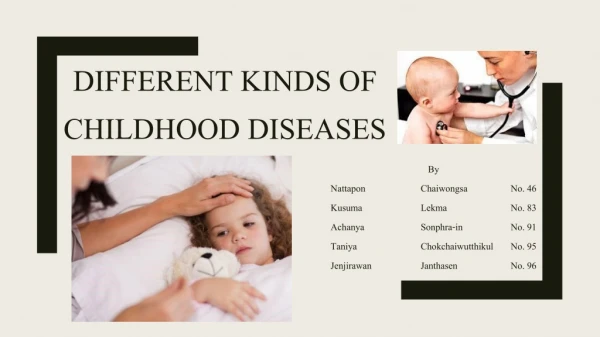 Different kinds of childhood diseases