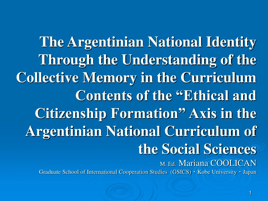 the argentinian national identity through