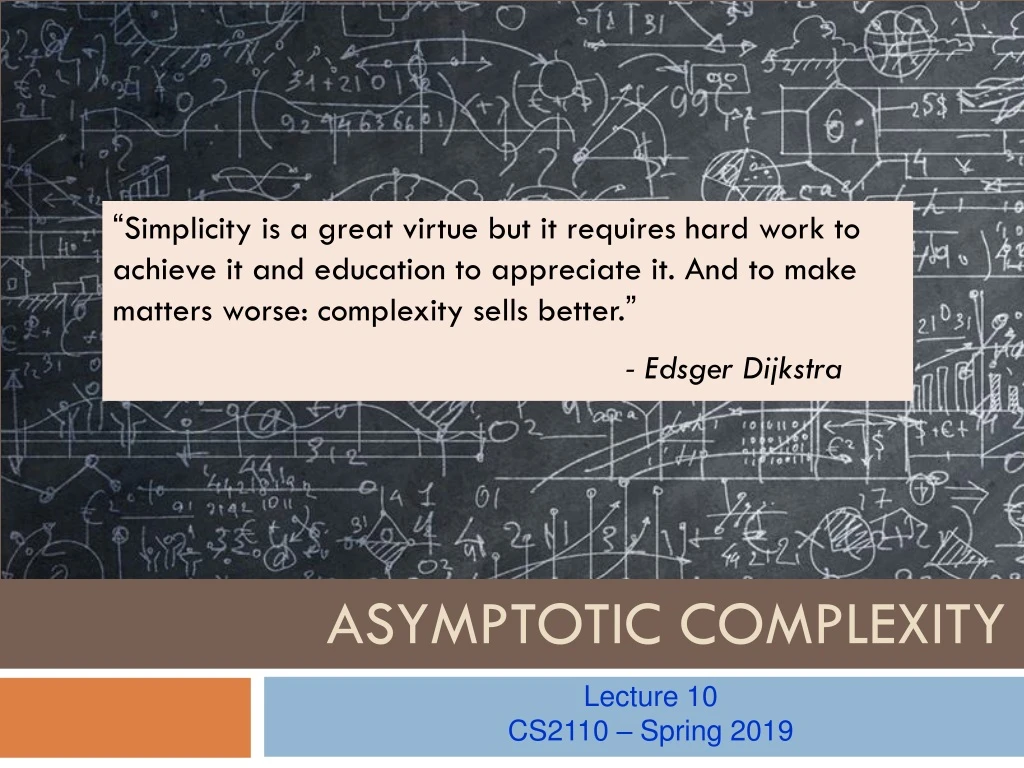 asymptotic complexity