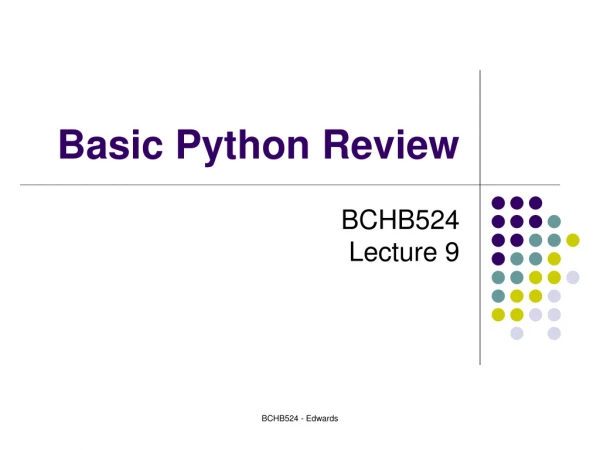 Basic Python Review