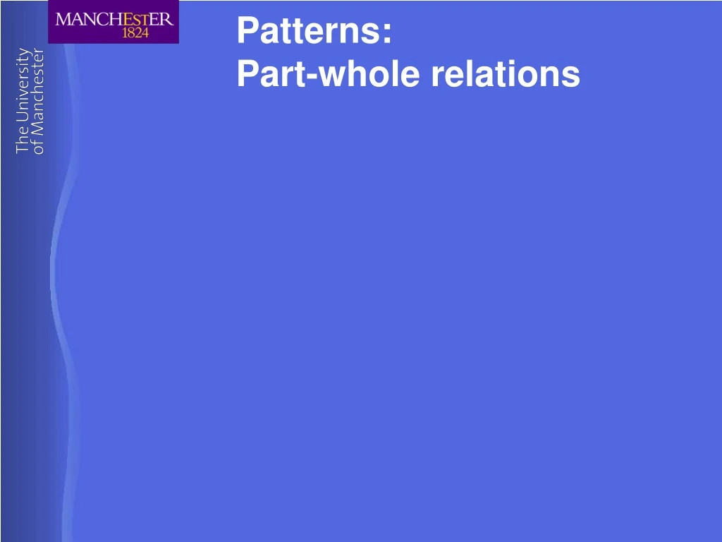 patterns part whole relations