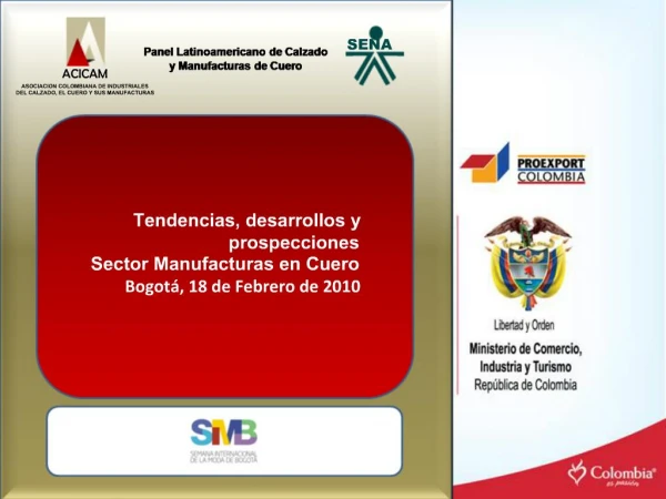 Tendencias, desarrollos y prospecciones Sector Manufacturas en Cuero Bogot , 18 de Febrero de 2010
