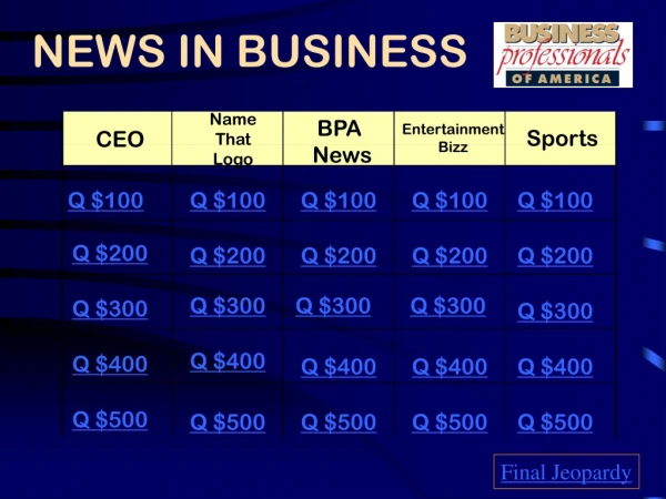 NEWS IN BUSINESS