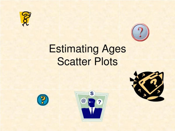 Estimating Ages Scatter Plots