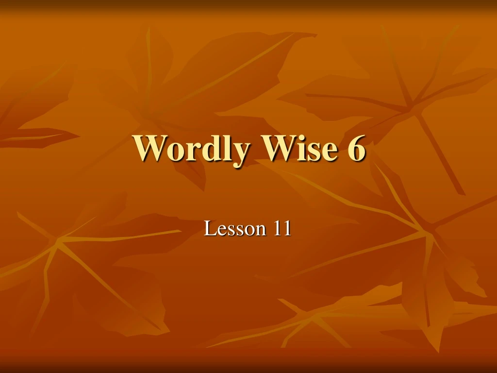 wordly wise 6