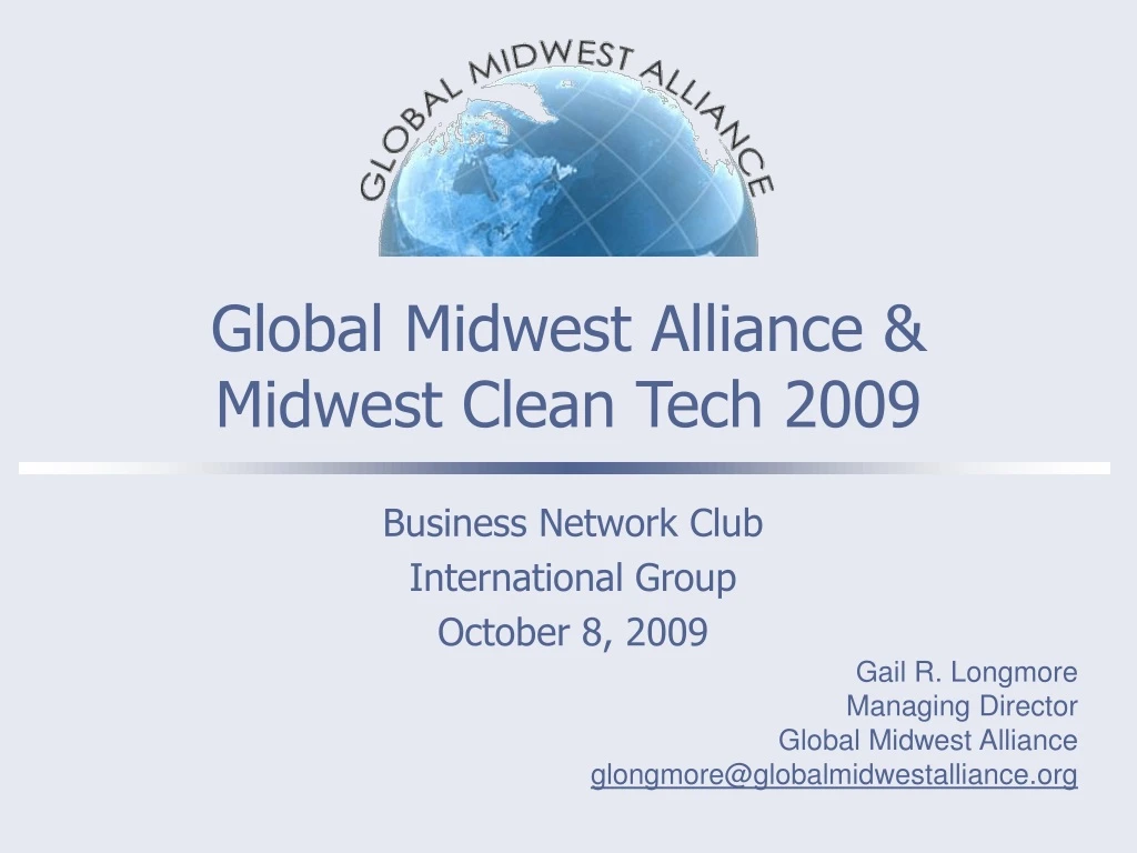 global midwest alliance midwest clean tech 2009