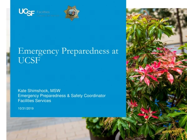 Emergency Preparedness at UCSF