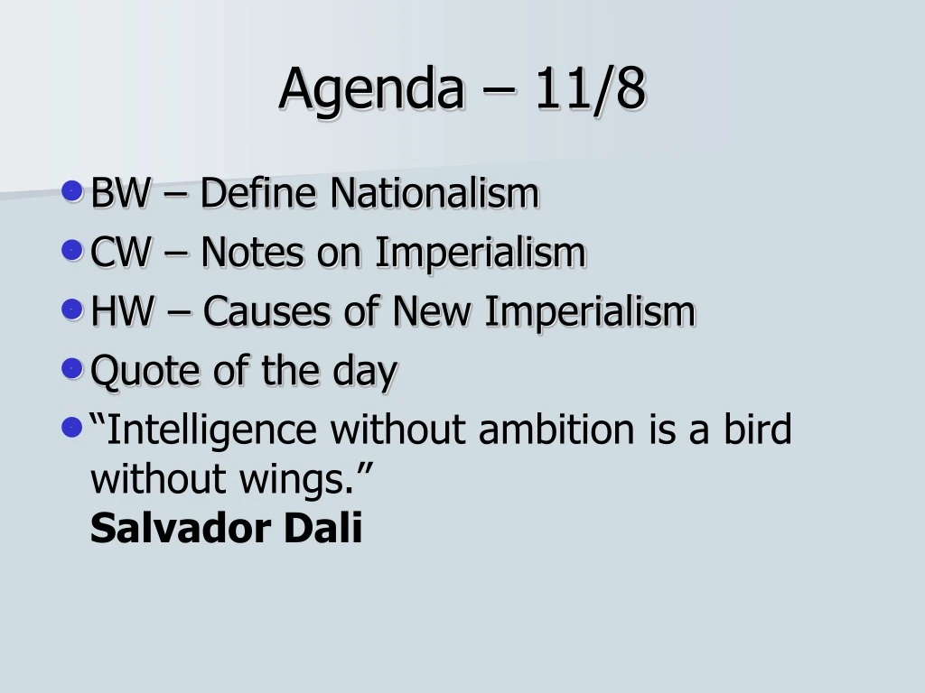 agenda 11 8