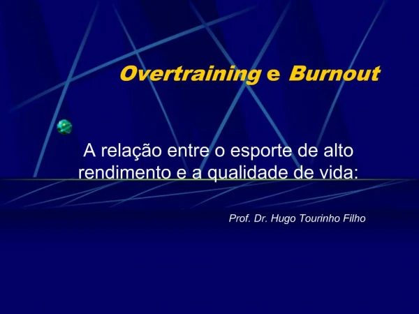 Overtraining e Burnout