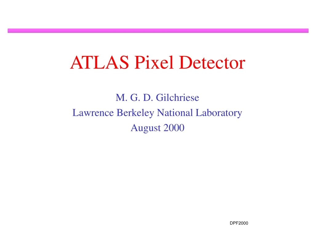 atlas pixel detector
