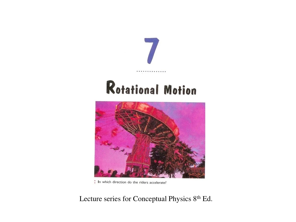 lecture series for conceptual physics 8 th ed