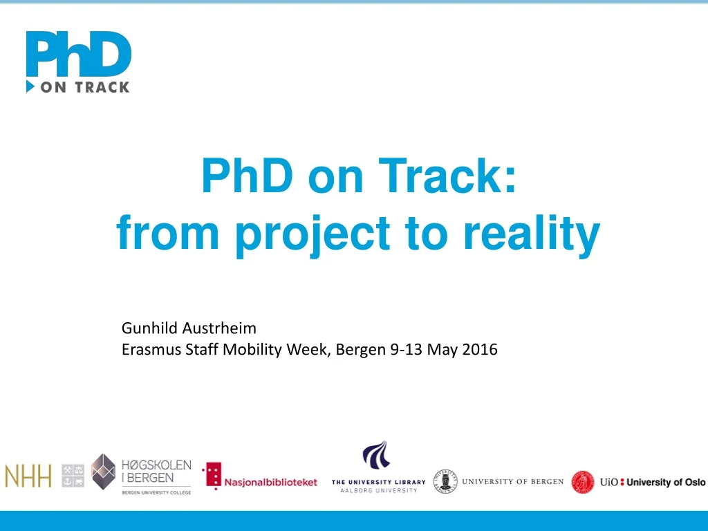 phd on track from project to reality