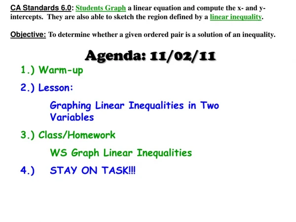 Agenda: 11/02/11