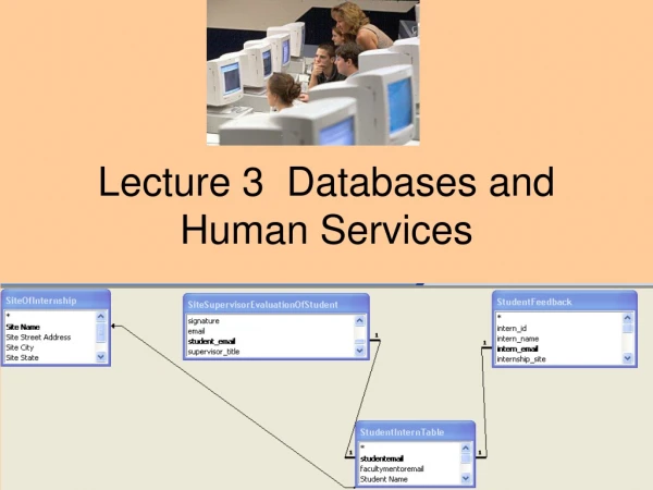 Lecture 3 Databases and Human Services