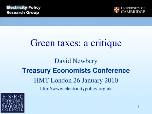 Green taxes: a critique