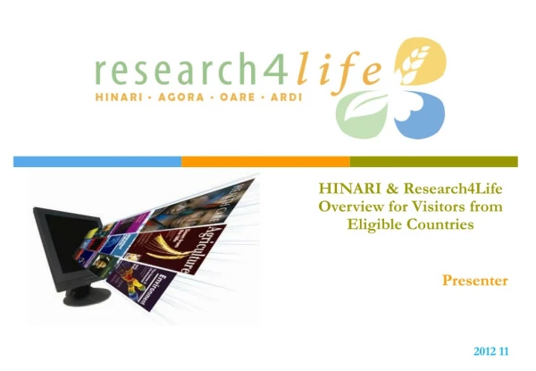 HINARI &amp; Research4Life Overview for Visitors from Eligible Countries