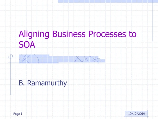 Aligning Business Processes to SOA