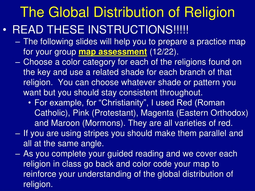 the global distribution of religion