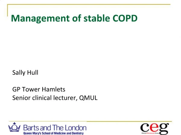 Management of stable COPD