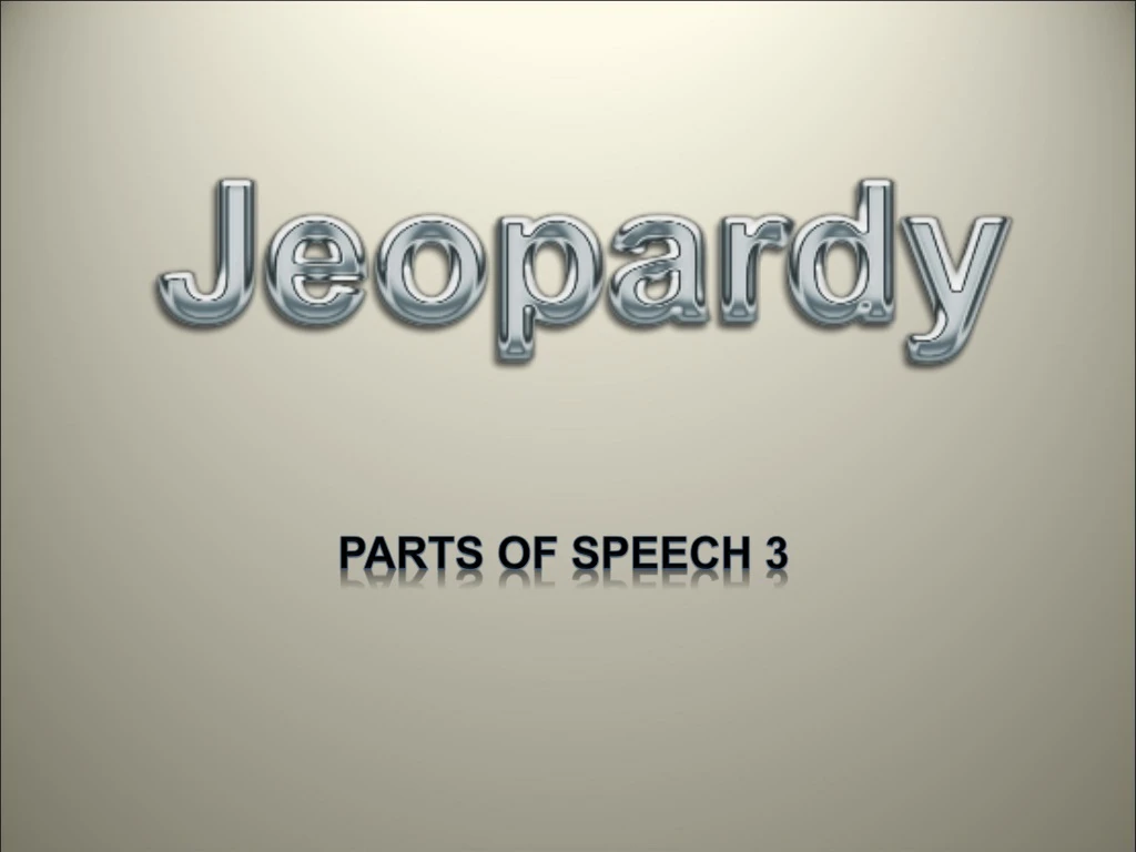 parts of speech 3