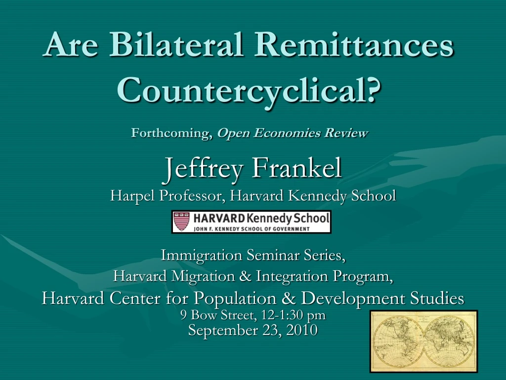 are bilateral remittances countercyclical forthcoming open economies review