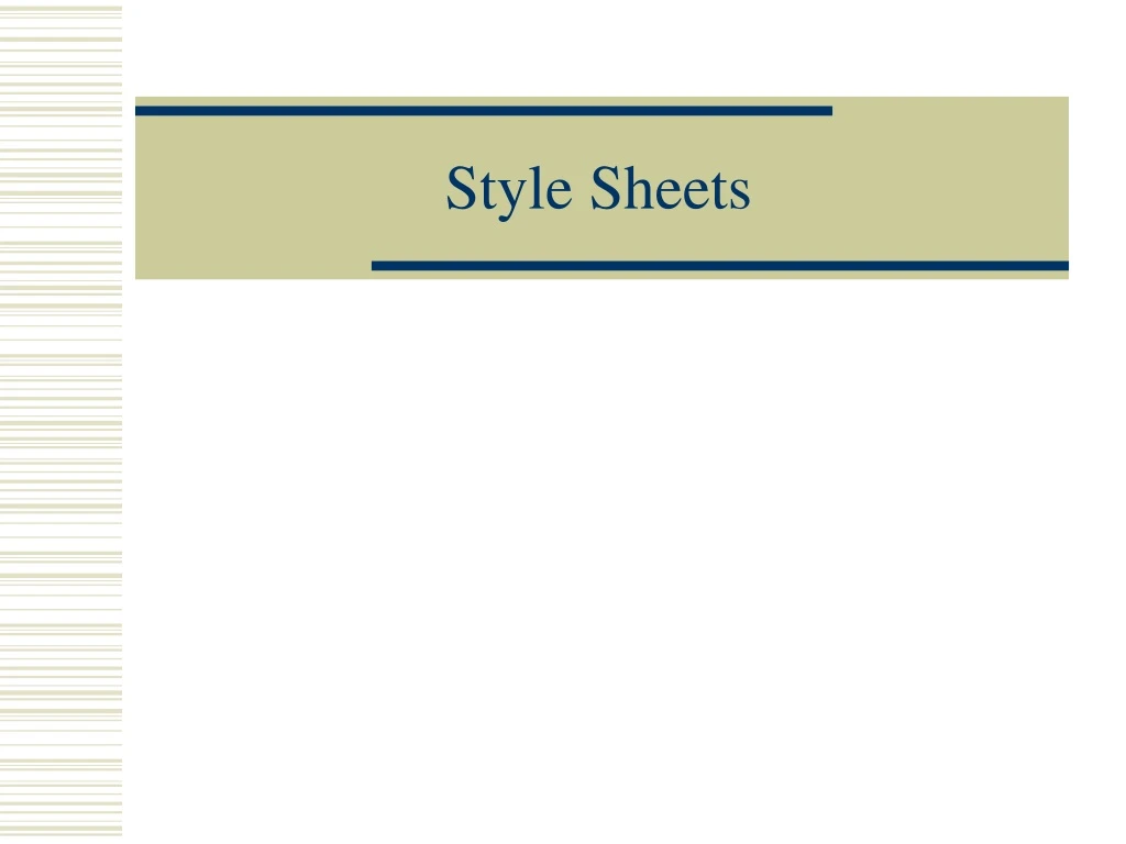 style sheets
