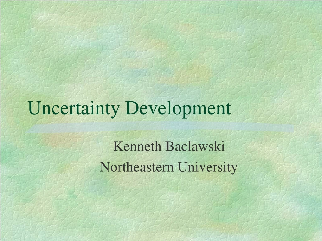 kenneth baclawski northeastern university