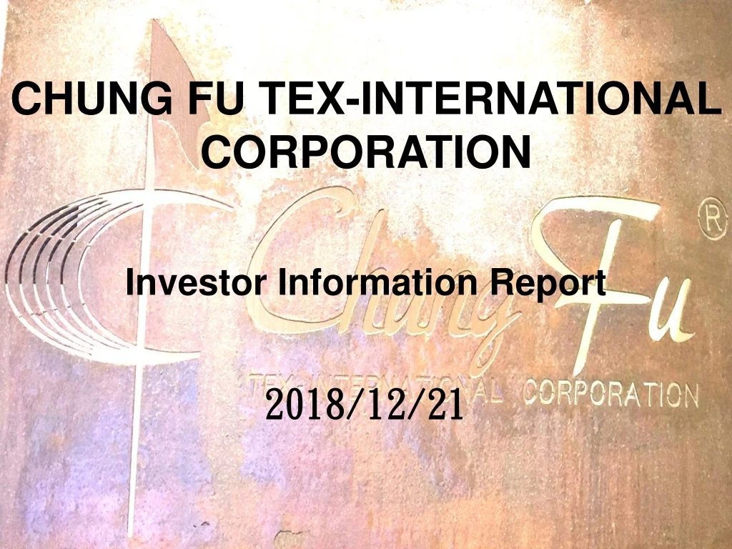 chung fu tex international corporation investor