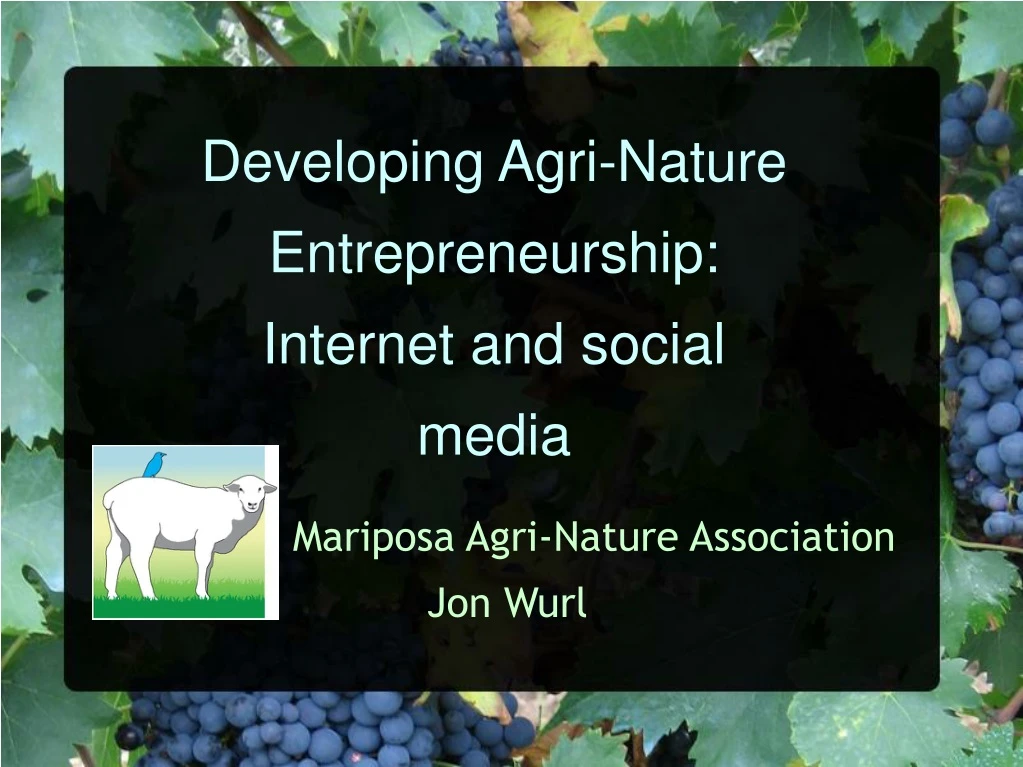 developing agri nature entrepreneurship internet and social media
