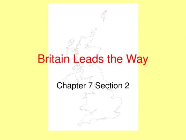 Britain Leads the Way