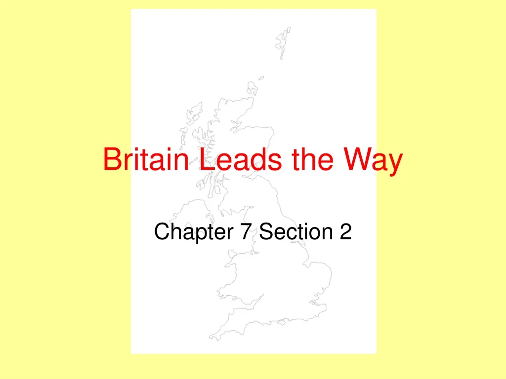 britain leads the way