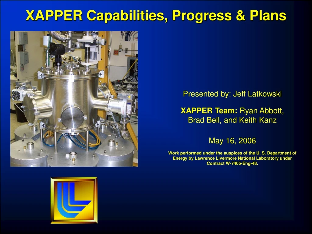 xapper capabilities progress plans