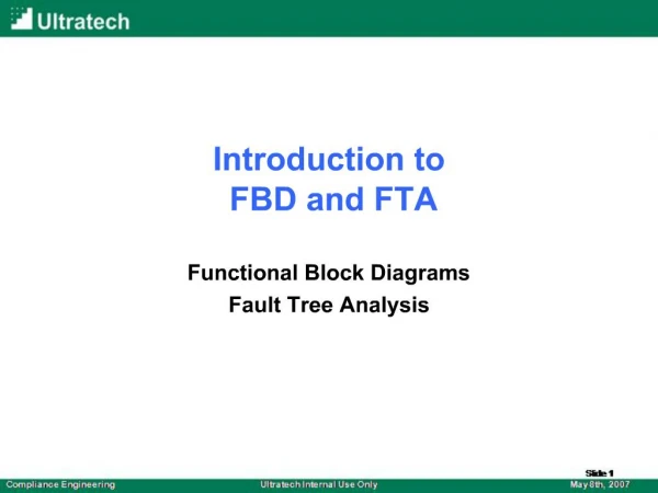 Introduction to FBD and FTA